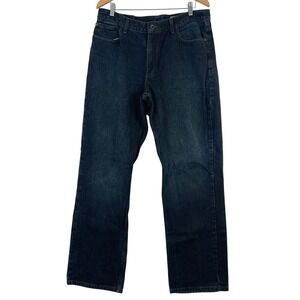 VTG IZOD Relaxed Fit Jeans Dark Wash Denim Classic‎ Mens Size 36x32 y2k 90s